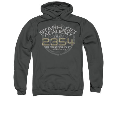 Star Trek - Deep Space Nine Hoodie Sweatshirt Sisko Graduation Charcoal Adult Hoody Sweat Shirt