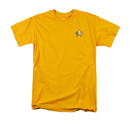 Star Trek - Deep Space Nine Shirt DS9 Engineering Emblem Adult Gold Tee T-Shirt