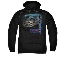 Star Trek - Enterprise Hoodie Sweatshirt Enterprise NX 01 Black Adult Hoody Sweat Shirt