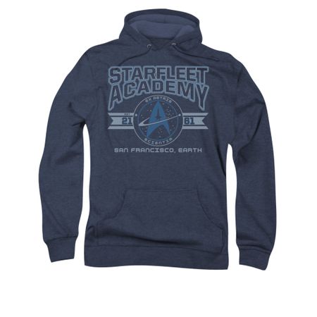 Star Trek Hoodie Classic Logo Navy Sweatshirt Hoody