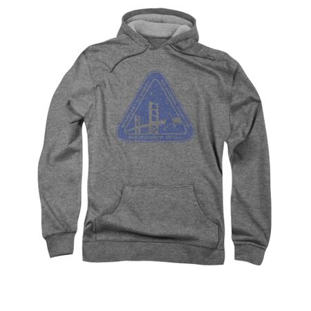 Star Trek Hoodie Distressed Logo Athletic Heather Sweatshirt Hoody