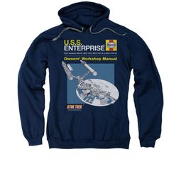 Star Trek Hoodie Enterprise Manual Navy Sweatshirt Hoody