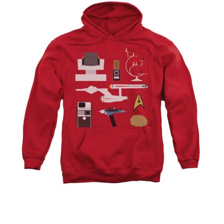 Star Trek Hoodie Gift Set Red Sweatshirt Hoody
