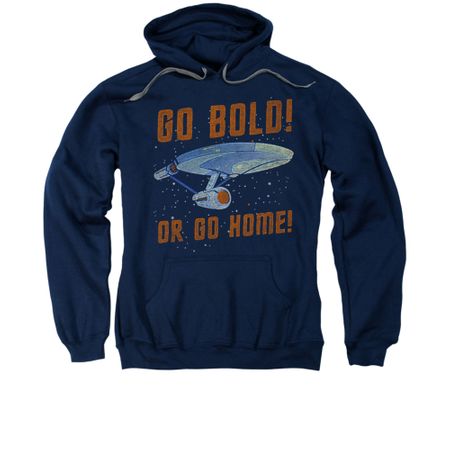 Star Trek Hoodie Go Bold Navy Sweatshirt Hoody