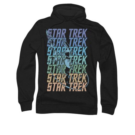 Star Trek Hoodie Multi Logo Black Sweatshirt Hoody