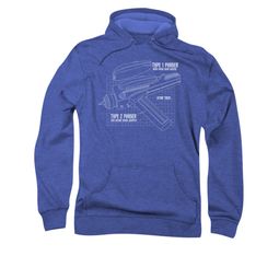 Star Trek Hoodie Phaser Prints Royal Blue Sweatshirt Hoody
