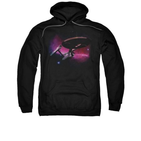 Star Trek Hoodie Purple Sky Black Sweatshirt Hoody
