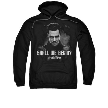 Star Trek Hoodie Shall We Begin Black Sweatshirt Hoody
