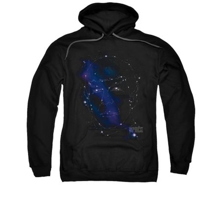 Star Trek Hoodie Spock Constellation Black Sweatshirt Hoody