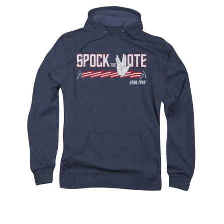 Star Trek Hoodie Spock The Vote Navy Sweatshirt Hoody