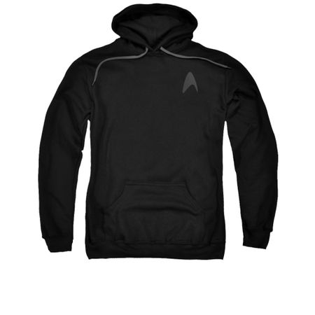 Star Trek Hoodie Star Fleet Logo Black Sweatshirt Hoody