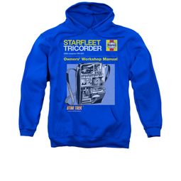 Star Trek Hoodie Tricorder Manual Royal Blue Sweatshirt Hoody