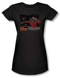 Star Trek Juniors Shirt Capture Uhura Say What Black T-shirt Tee