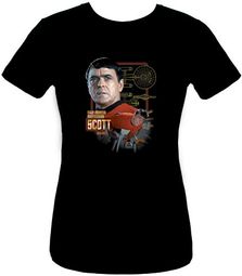 Star Trek Juniors Shirt - Chief Engineer Scott Black Tee Star Trek Juniors Shirt - Chief Engineer Scott Black Tee