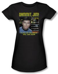 Star Trek Juniors Shirt Dr McCoy All of The Above Black Tee T-Shirt
