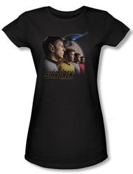 Star Trek Juniors Shirt Forward To Adventure Black Tee T-Shirt