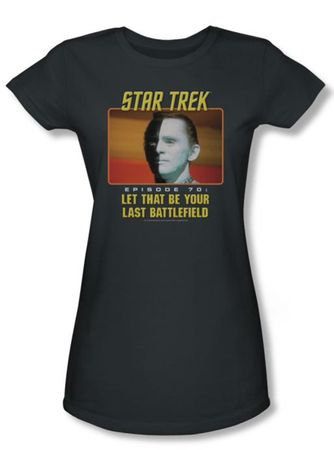 Star Trek Juniors Shirt Last Battlefield Charcoal Tee T-Shirt