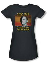 Star Trek Juniors Shirt Last Battlefield Charcoal Tee T-Shirt