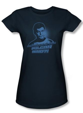 Star Trek Juniors Shirt McCoy Vulcan Mind Navy Tee T-Shirt
