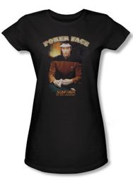 Star Trek Juniors Shirt Poker Face Black Tee T-Shirt Star Trek Juniors Shirt Poker Face Black Tee T-Shirt