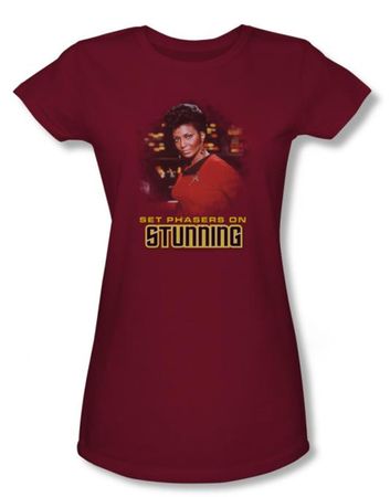Star Trek Juniors Shirt Stunning Uhura Cardinal Red Tee T-Shirt