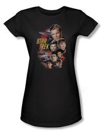 Star Trek Juniors Shirt The Classic Crew Black Tee T-Shirt
