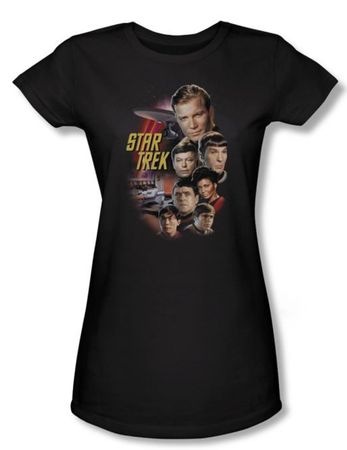 Star Trek Juniors Shirt The Classic Crew Black Tee T-Shirt