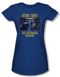 Star Trek Juniors Shirt The Enterprise Incident Royal Tee T-Shirt