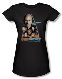 Star Trek Juniors Shirt The Next Generation Black Tee T-Shirt