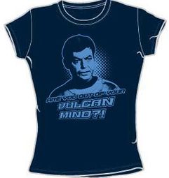 Star Trek Juniors T-shirt - McCoy Vulcan Mind Navy Blue Tee Star Trek Juniors T-shirt - McCoy Vulcan Mind Navy Blue Tee