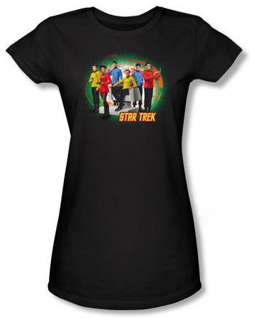 Star Trek Juniors T-shirt Original Crew Enterprises Finest Black Tee