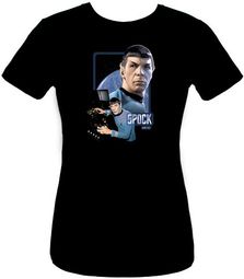 Star Trek Juniors T-shirt - Spock Black Tee Star Trek Juniors T-shirt - Spock Black Tee