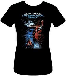 Star Trek Juniors T-shirt - The Search For The Spock Black Tee Star Trek Juniors T-shirt - The Search For The Spock Black Tee