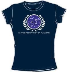 Star Trek Juniors T-shirt - United Federation Logo Navy Tee Star Trek Juniors T-shirt - United Federation Logo Navy Tee