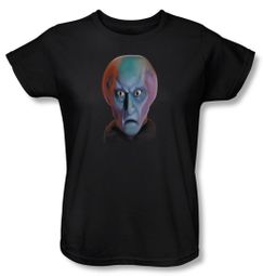 Star Trek Ladies Shirt Balok Head Black Tee T-Shirt