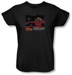 Star Trek Ladies Shirt Capture Uhura Say What Black T-Shirt Tee