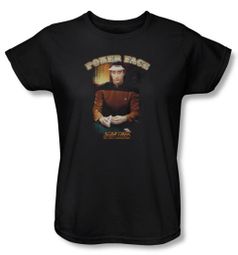 Star Trek Ladies Shirt Poker Face Black Tee T-Shirt Star Trek Ladies Shirt Poker Face Black Tee T-Shirt