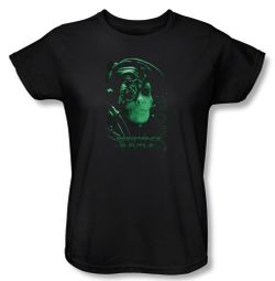 Star Trek Ladies Shirt Resistance Is Futile Black Tee T-Shirt Star Trek Ladies Shirt Resistance Is Futile Black Tee T-Shirt