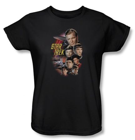Star Trek Ladies Shirt The Classic Crew Black Tee T-Shirt