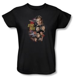 Star Trek Ladies Shirt The Classic Crew Black Tee T-Shirt
