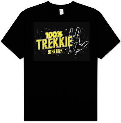 Star Trek Shirt - 100% Trekkie Adult Black