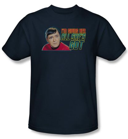 Star Trek Shirt All She's Got Adult Navy Blue Tee T-Shirt
