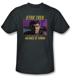 Star Trek Shirt Balance Of Terror Adult Charcoal Tee T-Shirt
