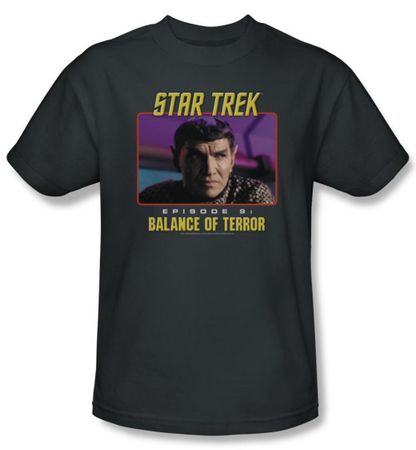 Star Trek Shirt Balance Of Terror Adult Charcoal Tee T-Shirt