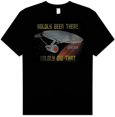 Star Trek Shirt - Boldly Did That Adult Black Trekkie