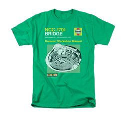 Star Trek Shirt Bridge Manual Kelly Green T-Shirt