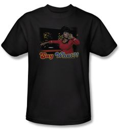 Star Trek Shirt Capture Uhura Say What Adult Black Tee T-Shirt