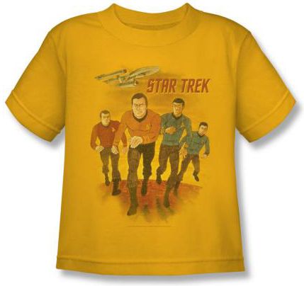Star Trek Shirt - Classic Crew Animated Adult Yellow