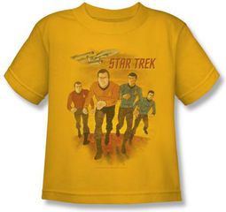 Star Trek Shirt - Classic Crew Animated Adult Yellow