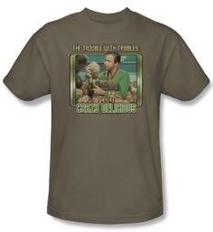 Star Trek Shirt Crazy Delicious Adult Safari Green Tee T-Shirt